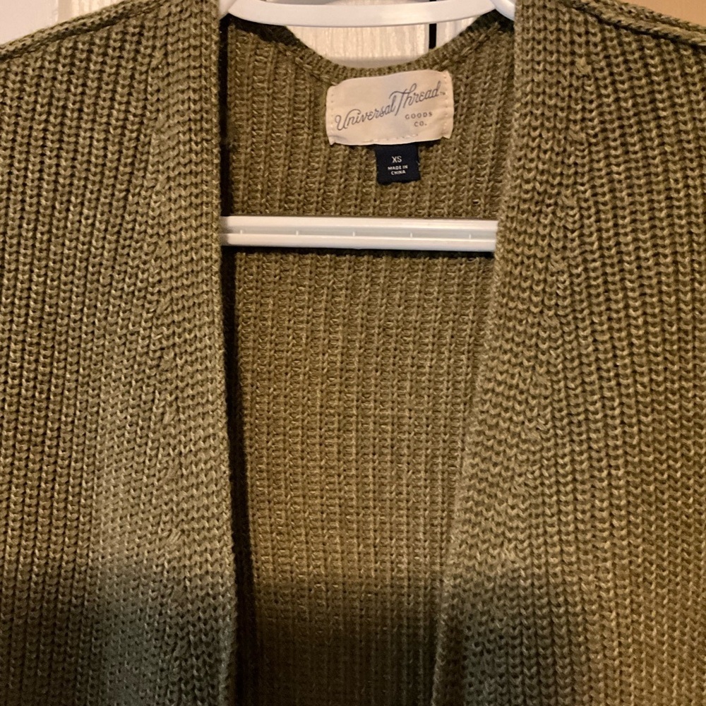 Universal Thread Green Open Front Cardigan Women’s Size XS - Picture 7 of 7